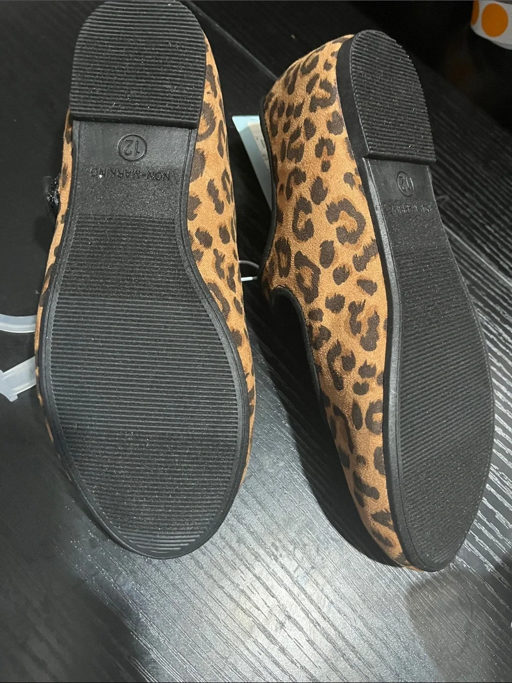 Cat & Jack Leopard Print Mary Jane Flats - Brown/Black
